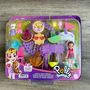 Polly Pocket Tropical Treats Carnival Playset Ferris Wheel 3-inch Lila Doll New